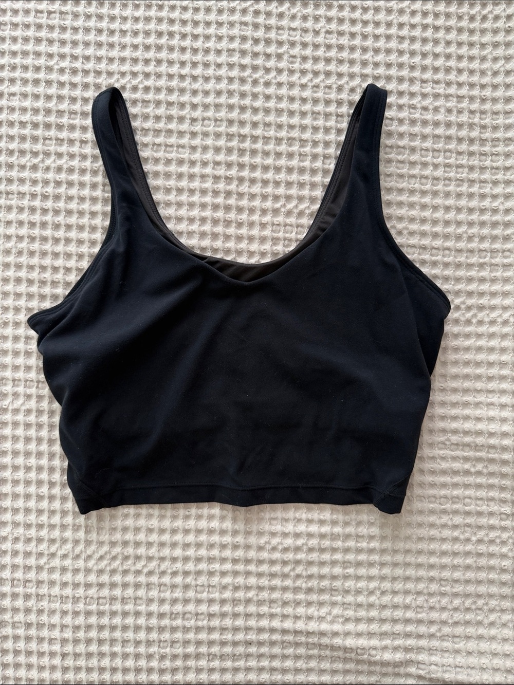 Black Scoop Workout Top